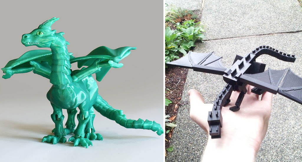 Articulated dragon STL