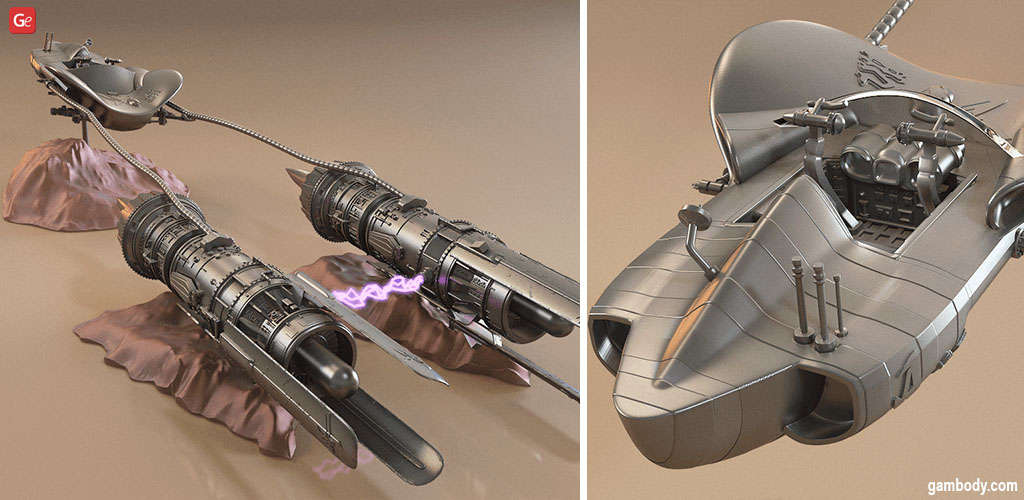 Anakin's Podracer 3D model STL