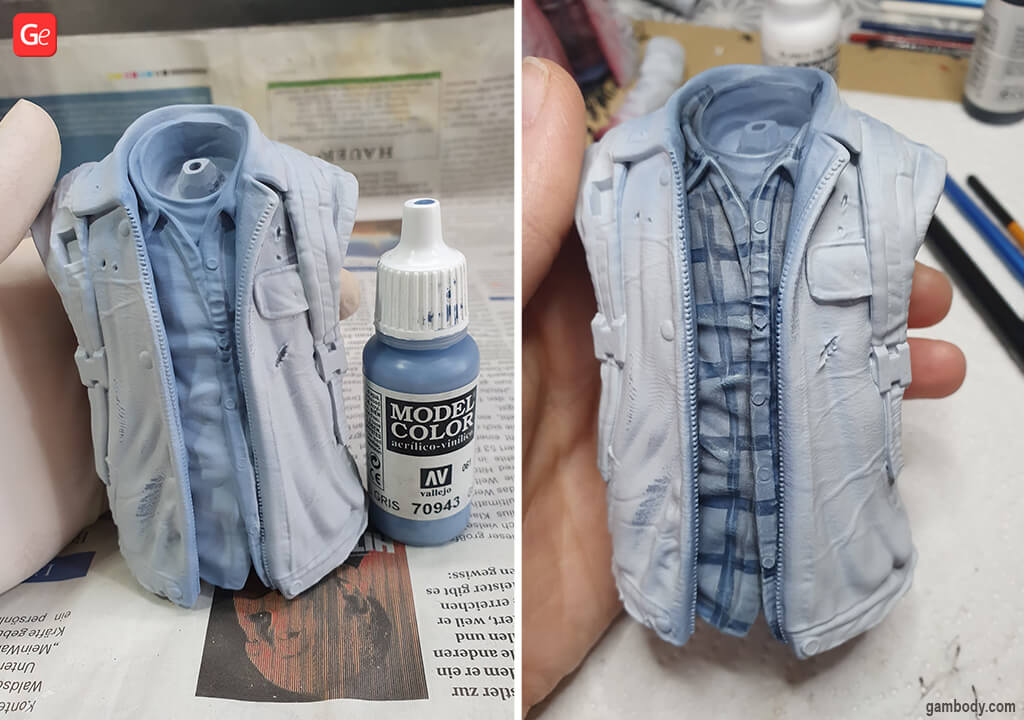 Painting 3D printed clothes