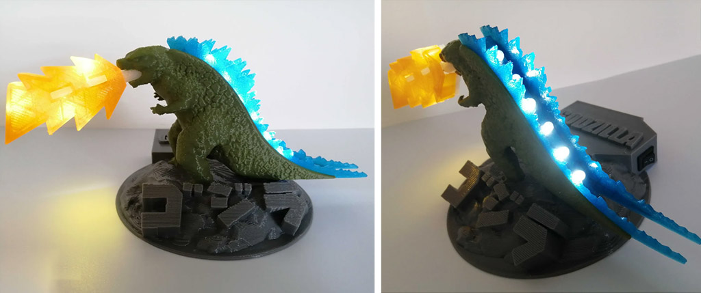 Godzilla lamp