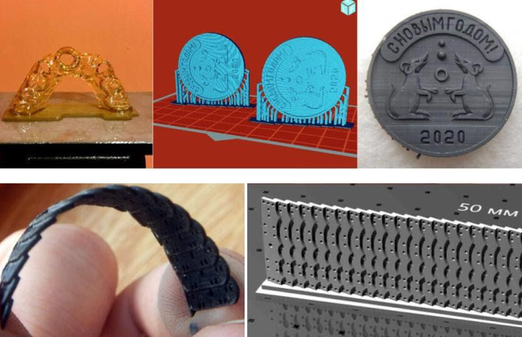 Vertical resin printer supports