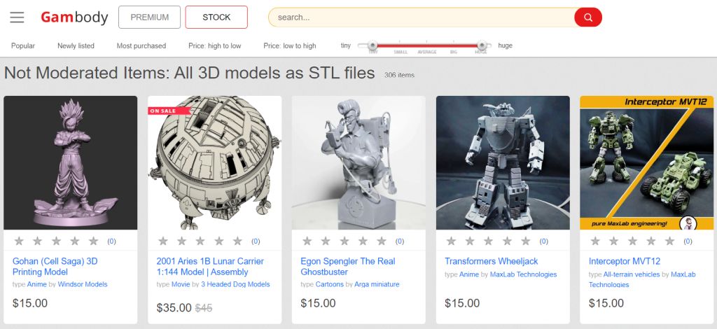 3D model marketplace