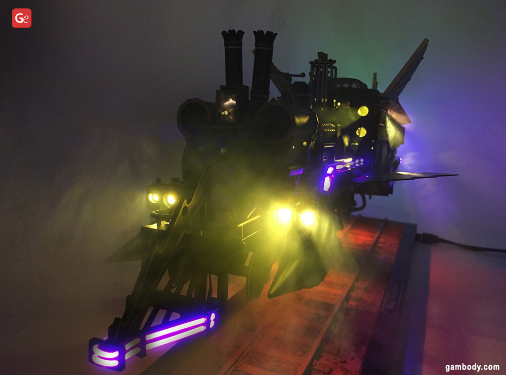 Locomotiva com luzes LED Locomotiva de volta para o futuro