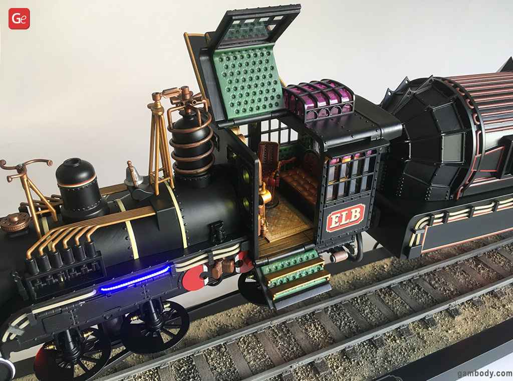 Impressão 3D do trem BTTF Trem de volta para o futuro impresso em 3D
