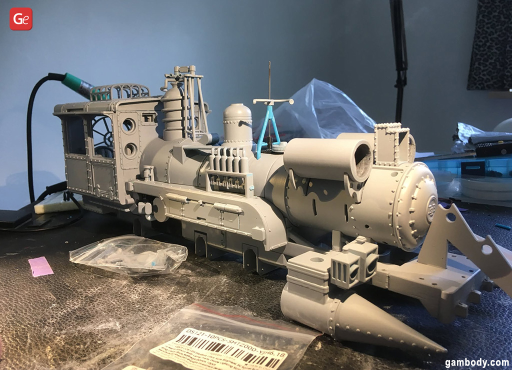 Peças de trem impressas em 3D Trem do Tempo