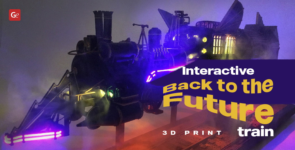 Impressão 3D do trem de volta para o futuro por um hobbyista talentoso Impressão 3D do trem de volta para o futuro por um hobbyista talentoso