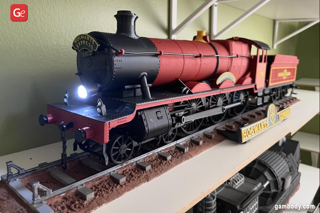 Locomotiva Hogwarts Express impressa em 3D Modelos de impressão 3D altamente detalhados