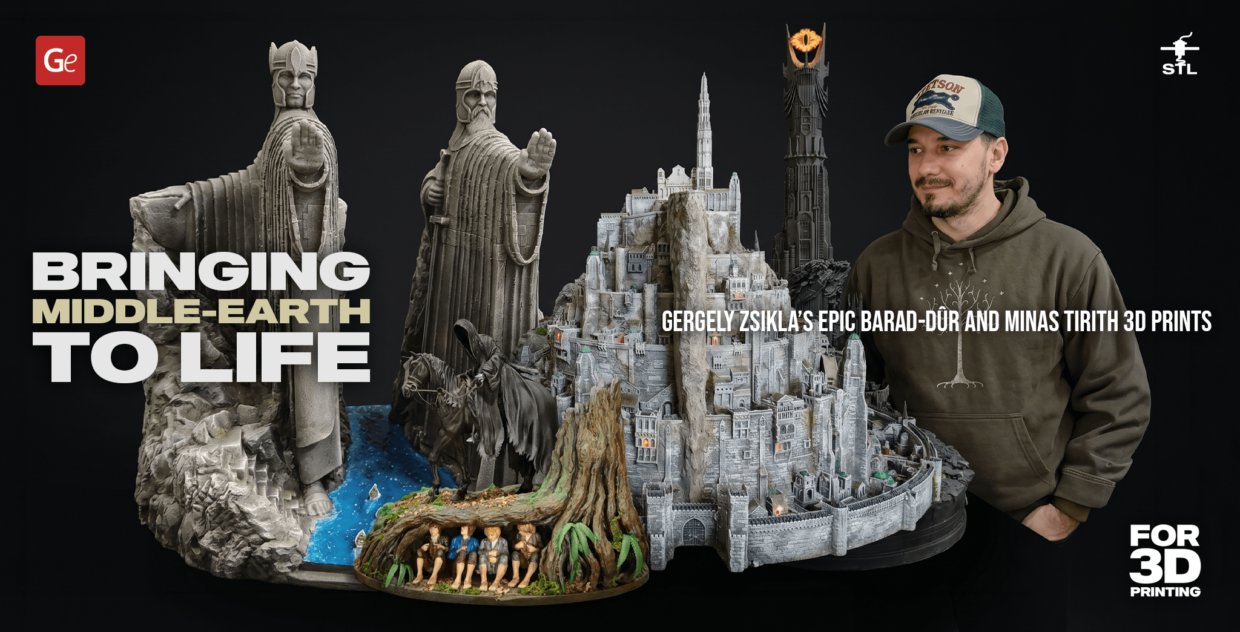 Bringing Middle-earth to Life: Gergely Zsikla’s Epic Barad-dûr and Minas Tirith 3D Prints
