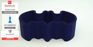 A blue cookie cutter shaped like a bat, designed for Batman-themed 3D printing projects.