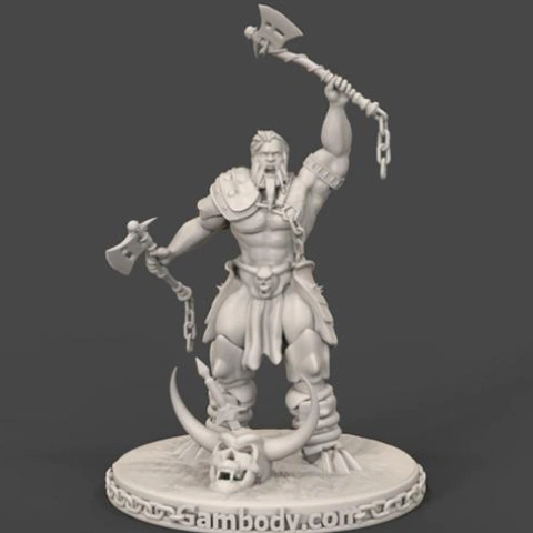preview of Barbarian 3D Printing Figurine | Static 