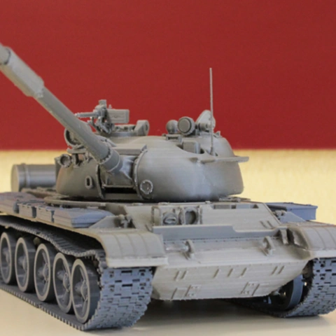 preview of T-62 Tank 3D Printable Model | Assembly Model 