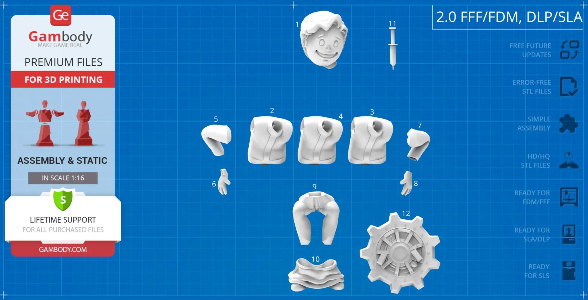 Vault Boy Fallout - 3D Models & STL Files | Gambody