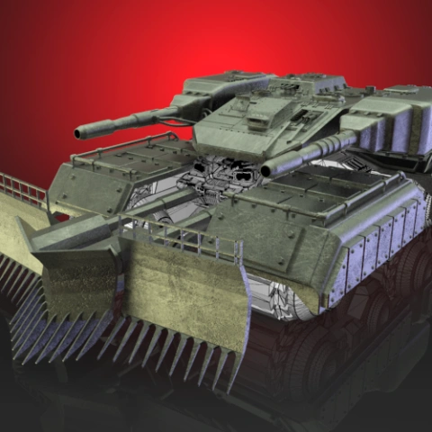 preview of Mammoth Tank Accessories 3D Print Files - Set 1 | Assembly Model 