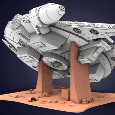 preview of Millennium Falcon Landing Gear, Platform 3D Printable Exterior Parts Kit 1