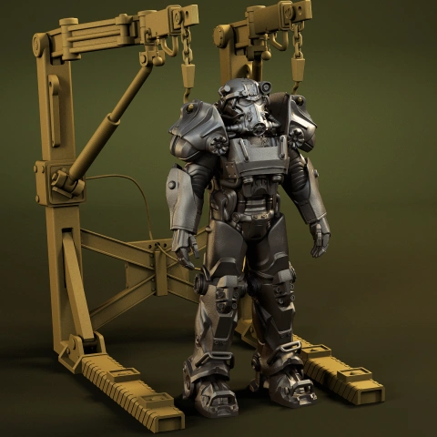preview of T-60 Power Armor 3D Printing Model | Assembly