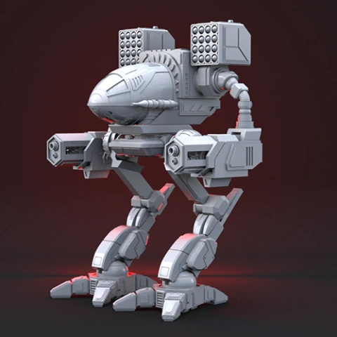 preview of MWO Classic MadCat 3D Printing Model | Assembly + Action