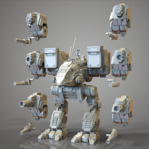 preview of MWO Catapult Weapon Pack for 3D Printing | Assembly