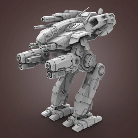 preview of MWO Marauder 3D Printing Model | Assembly + Action