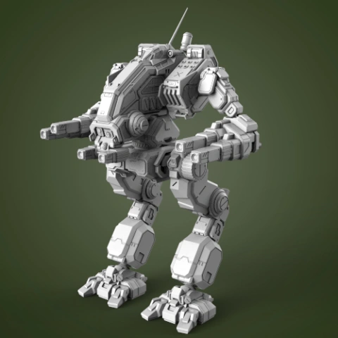 preview of MWO Mad Dog 3D Printing Model | Assembly + Action