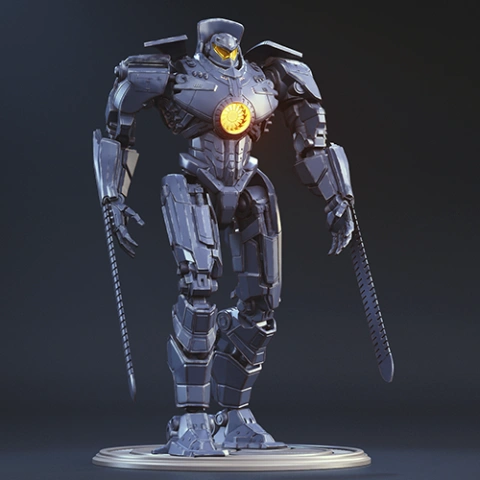 preview of Gipsy Danger 3D Printing Model | Assembly + Active