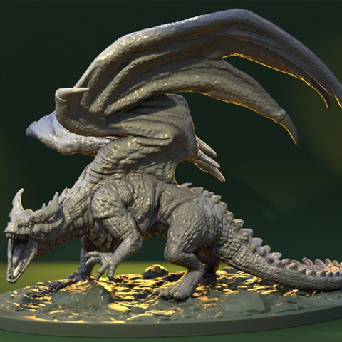 preview of Mountain Dragon 3D Printing Figurine | Assembly