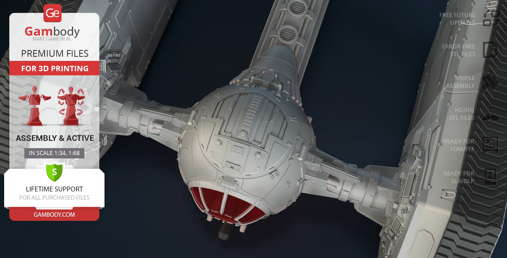 Star Wars TIE Crawler 3D model, showcasing its cylindrical cockpit and tank-like treads.