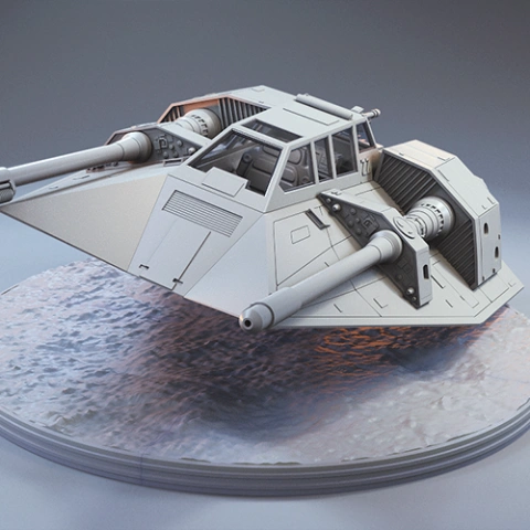 preview of T-47 Snowspeeder 3D Printing Model | Assembly