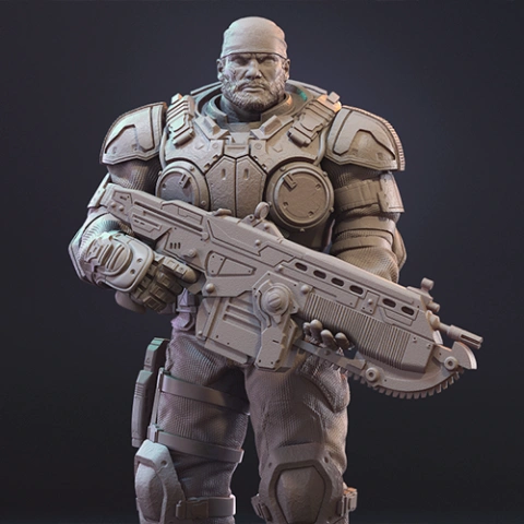 preview of Marcus Fenix 3D Printing Figurine | Assembly