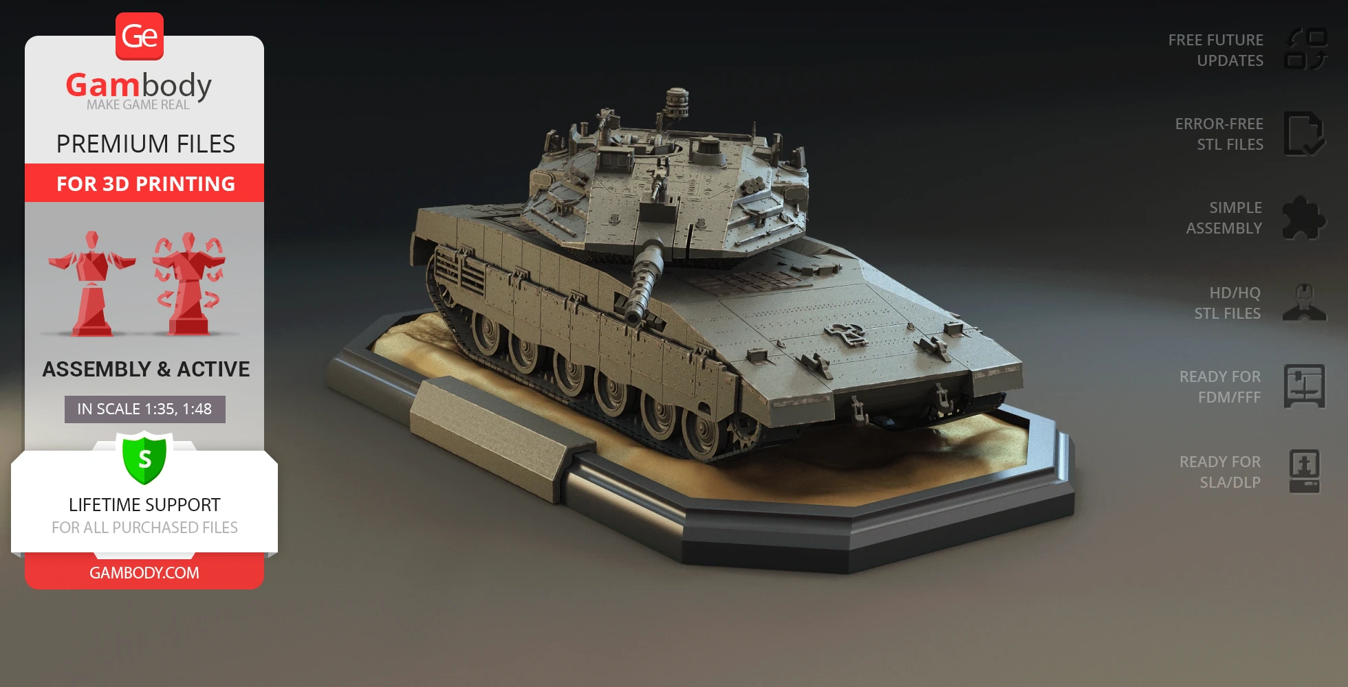 Buy Tank Merkava MK 4 3D Printing Model | Assembly