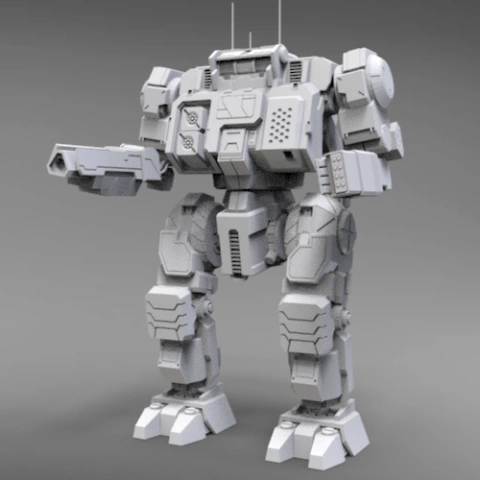 preview of MWO Highlander 3D Printing Model | Assembly + Action