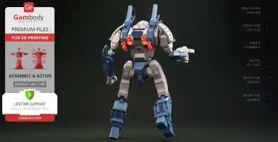 MWO Phoenix Hawk 3D Printer Files | Assembly + Action