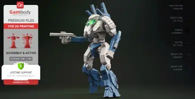 MWO Phoenix Hawk 3D Printer Files | Assembly + Action
