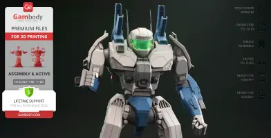 MWO Phoenix Hawk 3D Printer Files | Assembly + Action