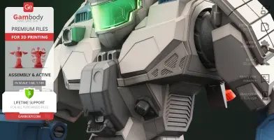 MWO Phoenix Hawk 3D Printer Files | Assembly + Action
