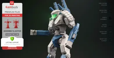 MWO Phoenix Hawk 3D Printer Files | Assembly + Action