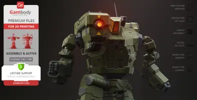 Hunchback BattleMech 3D Printer Files | Assembly + Action