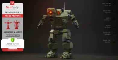 Hunchback BattleMech 3D Printer Files | Assembly + Action