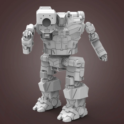 preview of Hunchback BattleMech 3D Printing Files | Assembly + Action