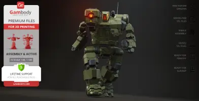Hunchback BattleMech 3D Printer Files | Assembly + Action
