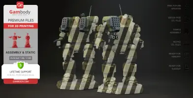 Hunchback BattleMech Weapon Pack 3D Printer Files | Assembly