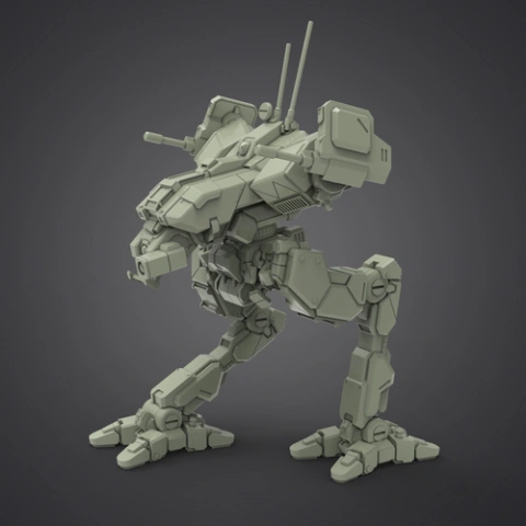 preview of MWO Locust 3D Printing Model | Assembly + Action