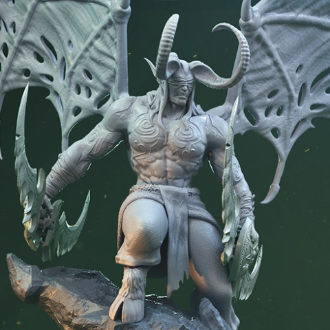 preview of Illidan Stormrage 3D Printing Figurine | Assembly