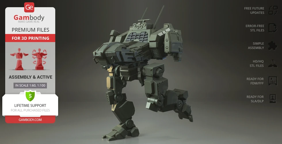 Buy MWO Jenner 3D Printing Model | Assembly + Action