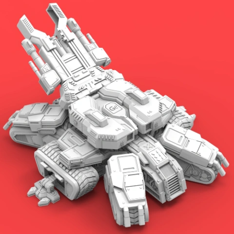 preview of Siege Tank 3D Printing Model | Assembly + Action