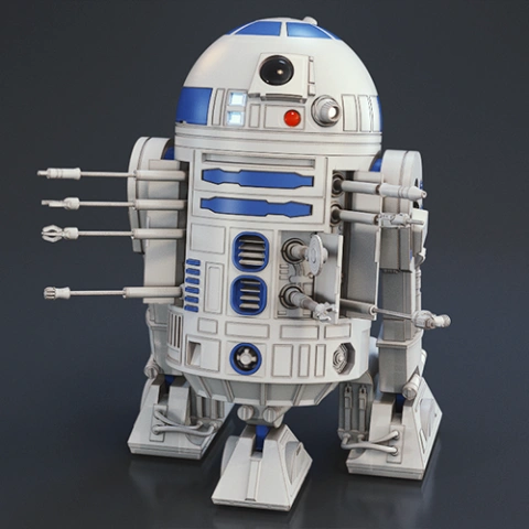 preview of R2-D2 3D Printing Model | Assembly + Action