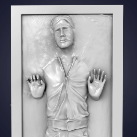 preview of Han Solo in Carbonite 3D Printing Miniature | Assembly