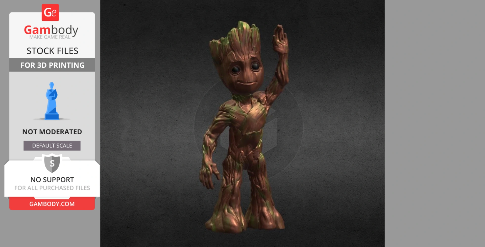 Buy Baby Groot With Ravager Clothes Inspirited Figure
