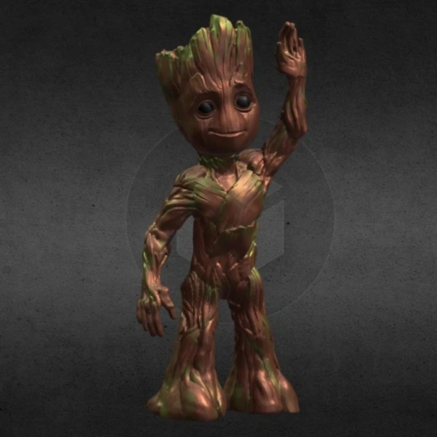 preview of Baby Groot With Ravager Clothes Inspirited Figure