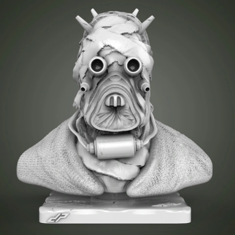preview of Tusken Raider Bust 3D Printing Miniature | Static