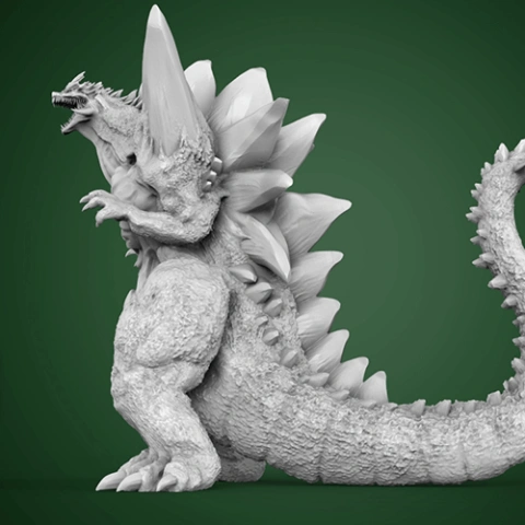 preview of Space Godzilla 3D Printing Figurine | Assembly